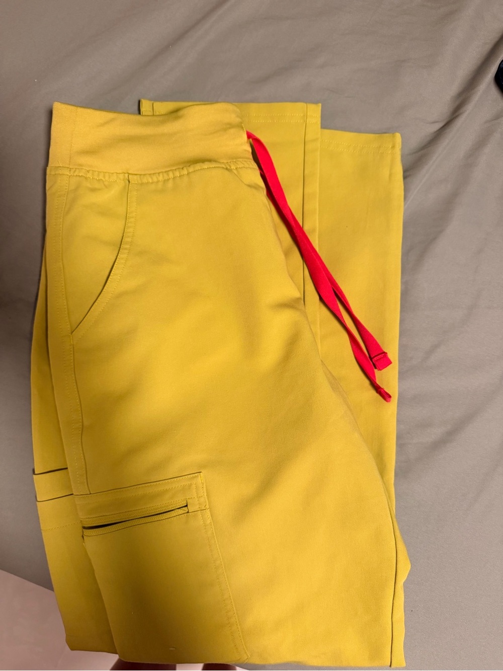 Yola High Rise Slim Scrub Pant in Limeade - Figs scrub
